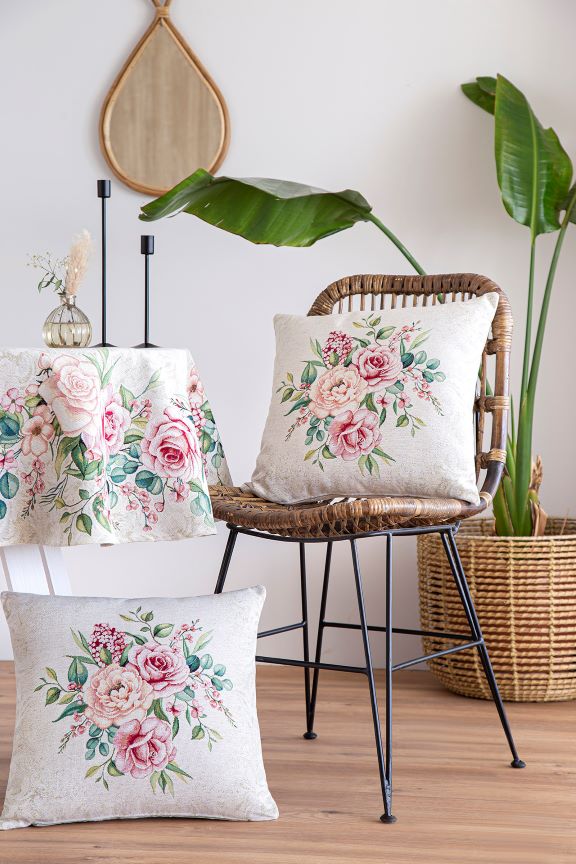 Jacquard cushion flowers 45x45 PADUA