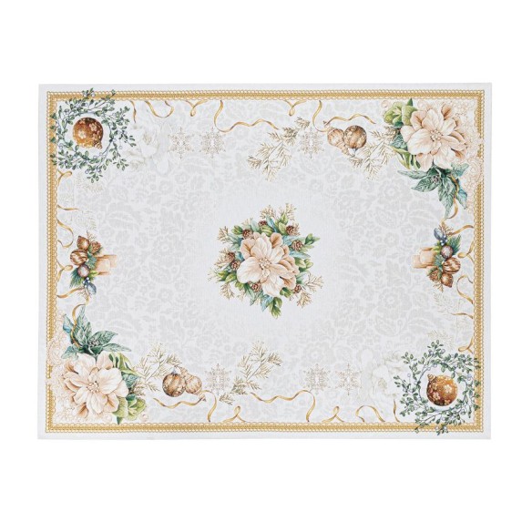 Jacquard tablecloth with Christmas motifs. CANDLE