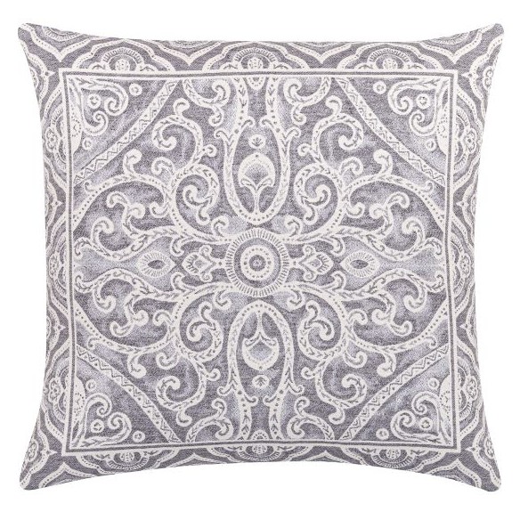 Cojin Jacquard geometrico gris 45x45 Mykonos c.6
