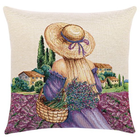 Jacquard cushion lavender fields 45x45 VAUCLUSE