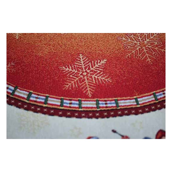 Mantel de mesa de tejido Jacquard con corona y motivos navideños FIDELITY