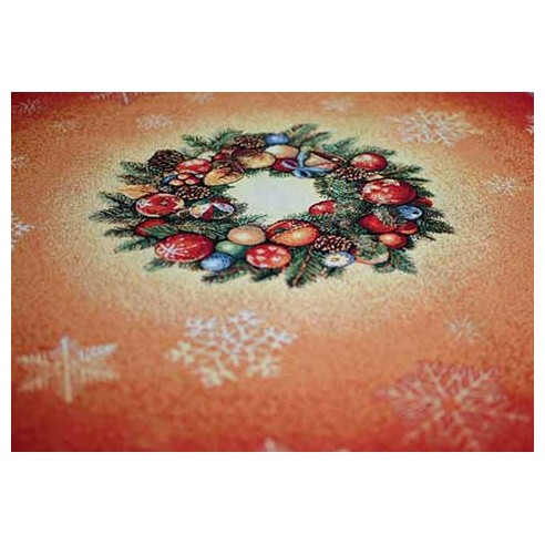 Mantel de mesa de tejido Jacquard con corona y motivos navideños FIDELITY