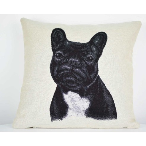 Cojin Jacquard perro BULLDOG francés 45x45