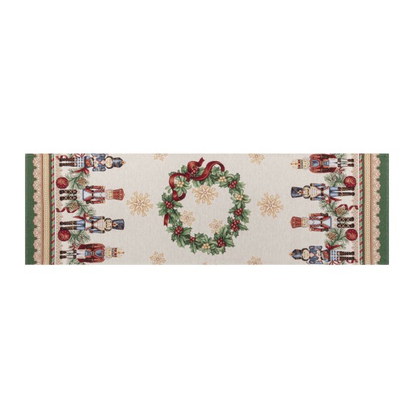 Jacquard table runner with Nutcracker. 40x135 TAMBURELLI
