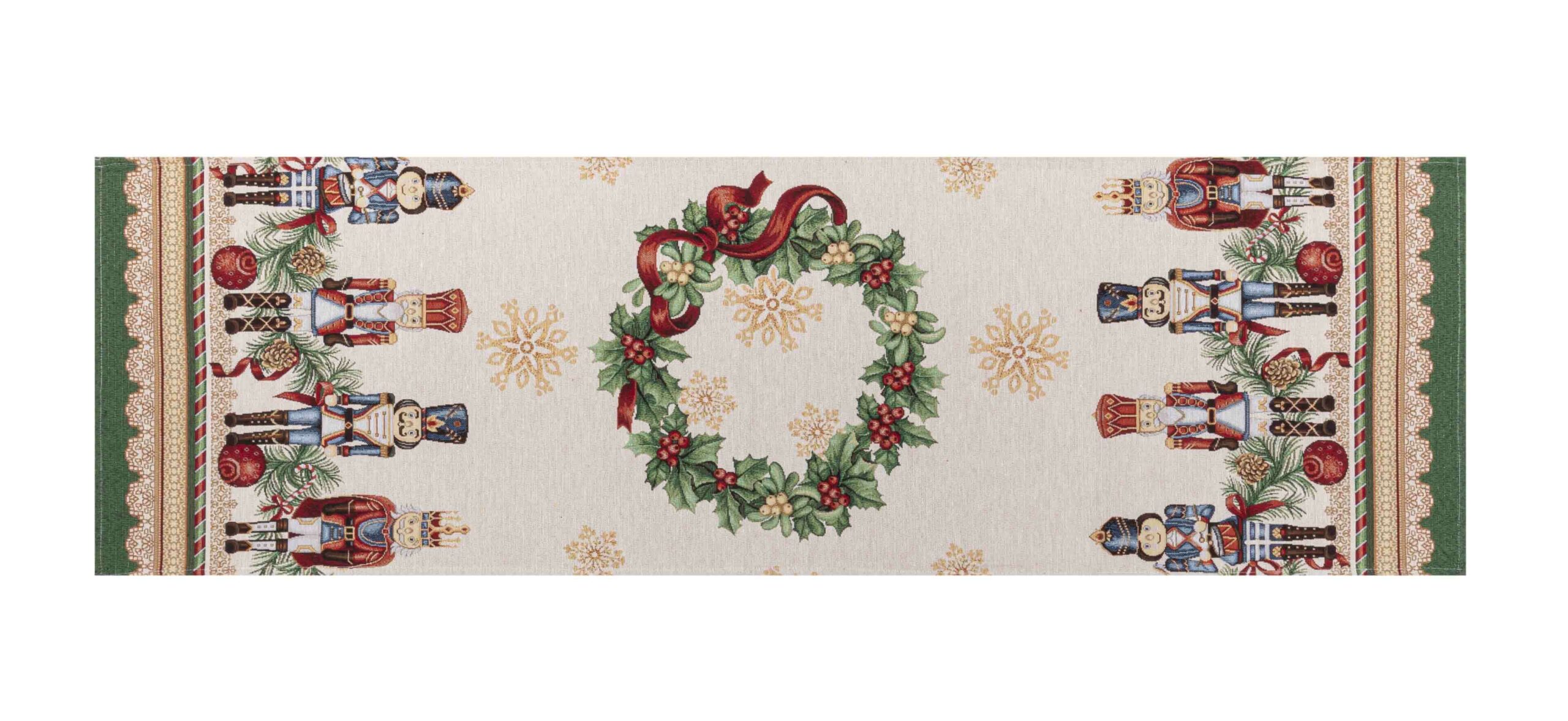 Jacquard table runner with Nutcracker. 40x135 TAMBURELLI
