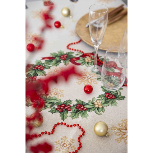 Jacquard tablecloth with Nutcracker Soldier. TAMBURELLI