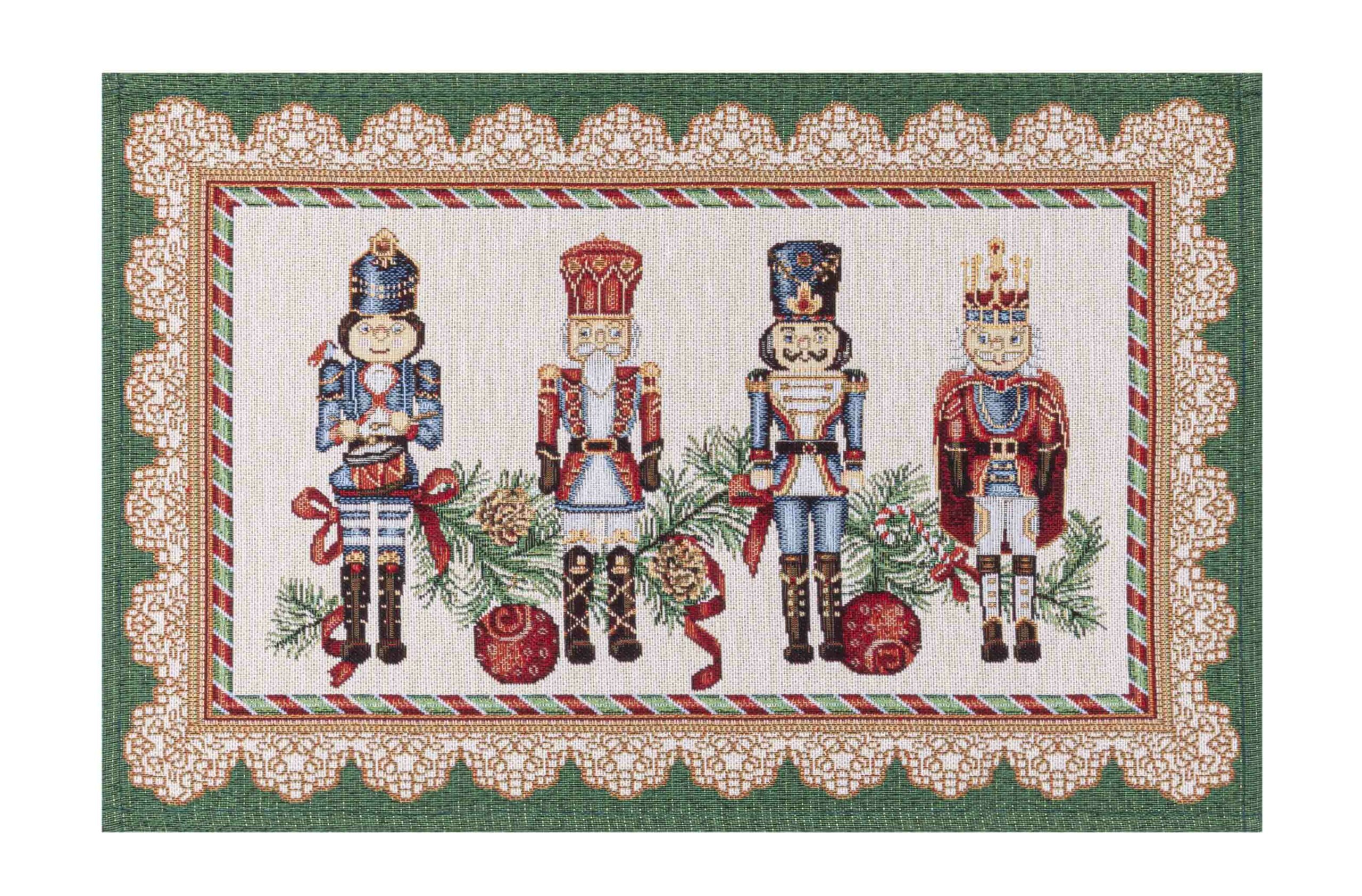 Jacquard placemat set with Nutcracker 30x45. TAMBURELLI