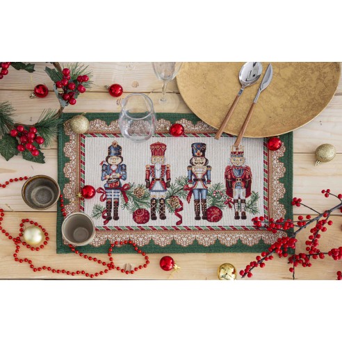 Jacquard placemat set with Nutcracker 30x45. TAMBURELLI