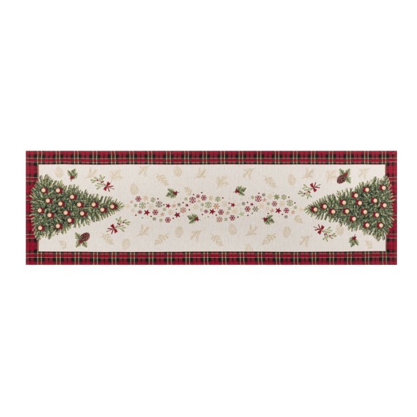 Jacquard table runner with Christmas Tree. 40x135 SAPIN