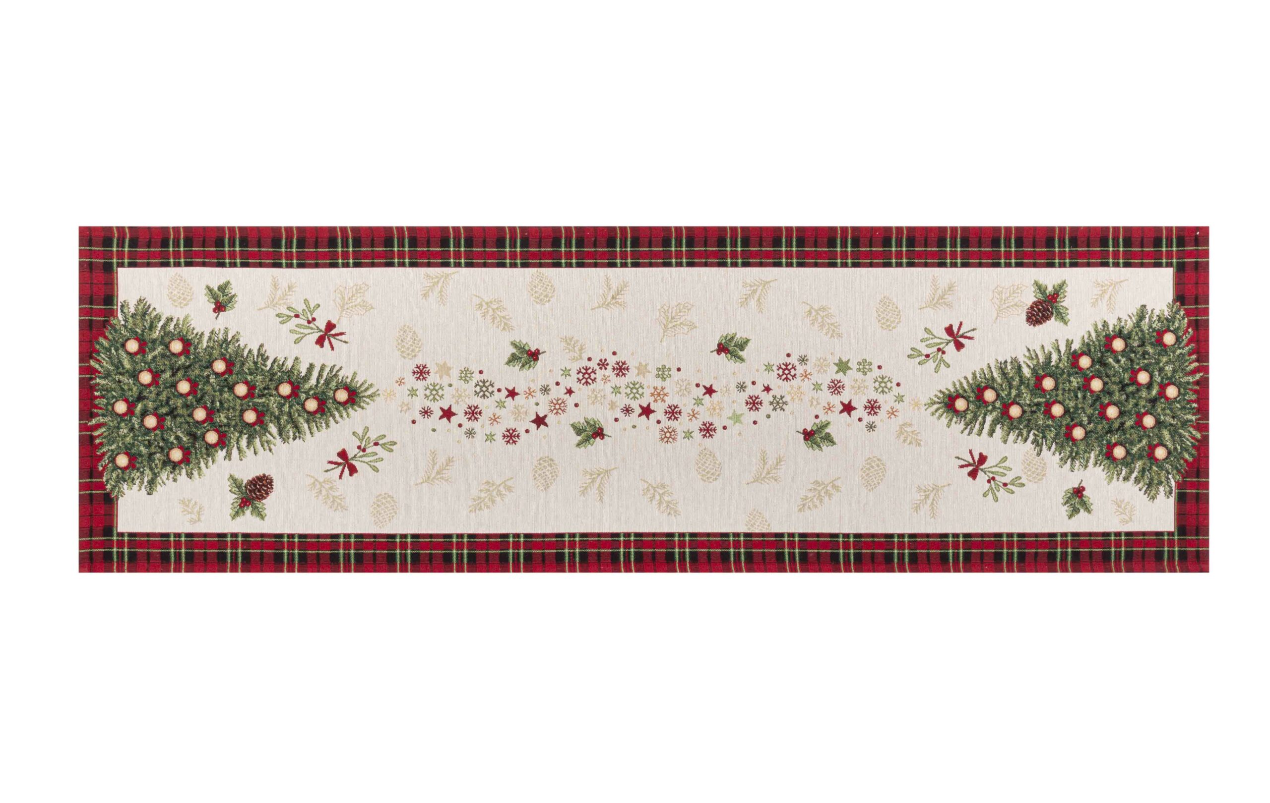 Jacquard table runner with Christmas Tree. 40x135 SAPIN