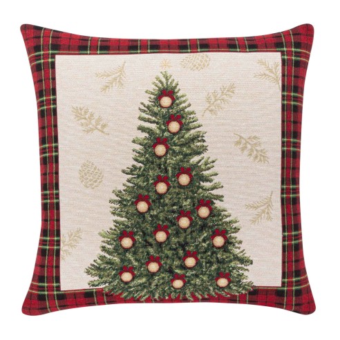 Jacquard cushion with Christmas Tree. 45x45 SAPIN
