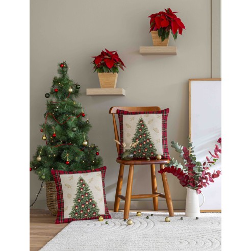 Cojin Jacquard con Arbol de Navidad. 45x45 SAPIN