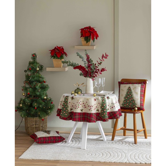 Mantel de mesa de tejido Jacquard con Arbol de Navidad. SAPIN