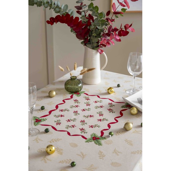 Mantel de mesa de tejido Jacquard con Arbol de Navidad. SAPIN