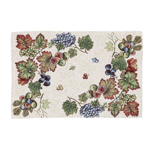 Jacquard placemat set with vine leaves 30x45. PARRA