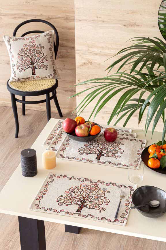 Set individual de mesa de tejido Jacquard arbol de la vida 30x45 ART