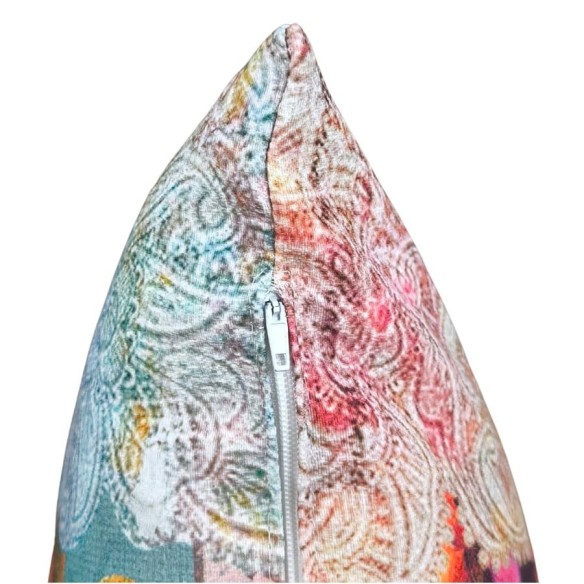 Cojin estampado flores aquareladas 45x45 CIRCE