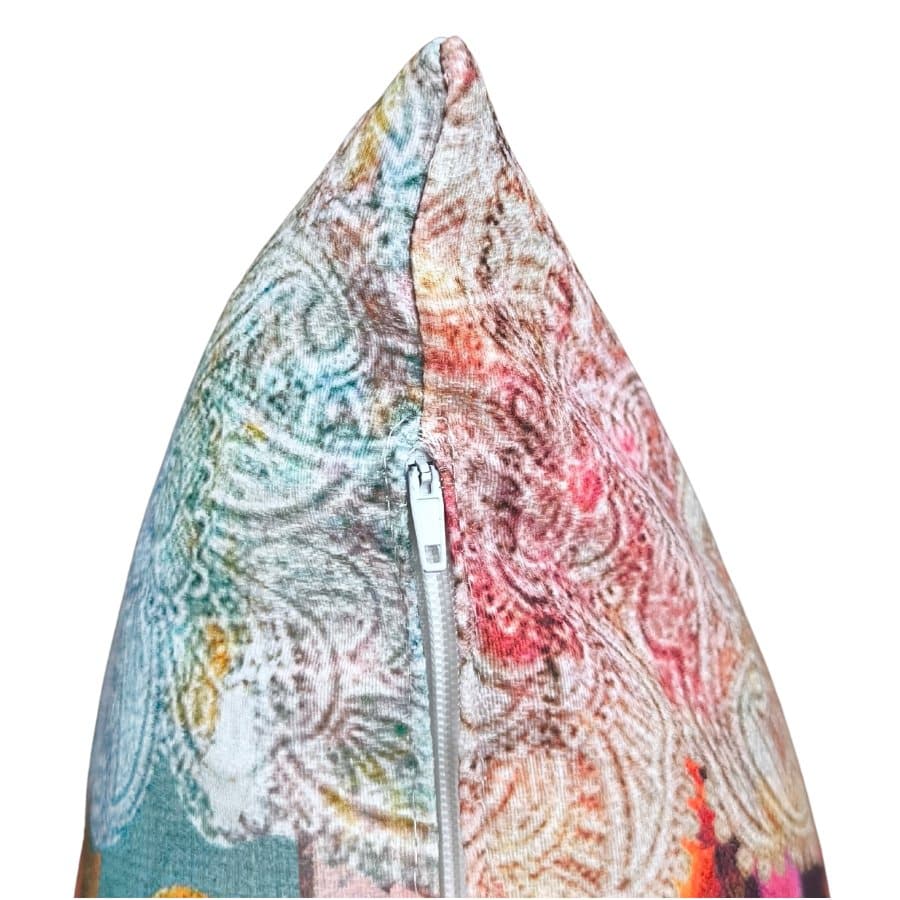 Cojin estampado flores aquareladas 45x45 CIRCE