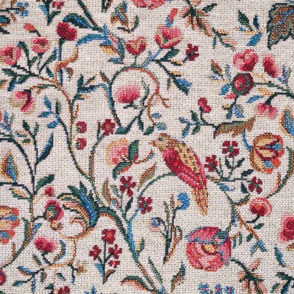 Tejido Jacquard NEEM 4 con estilo floral chines vintage. Ancho 140