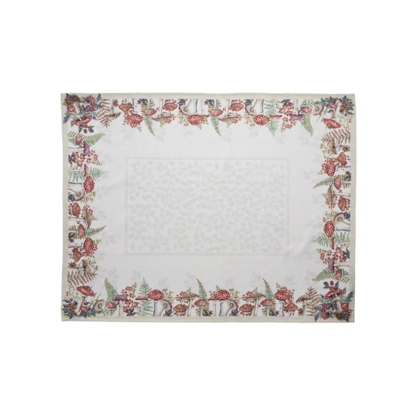 Mantel Champiñones y Bosuqe en Jacquard - Estilo Botánico