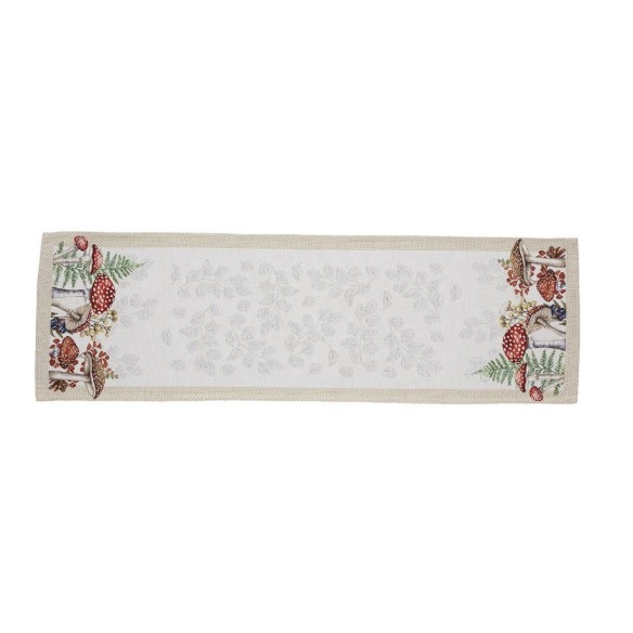 Camino de Mesa Champiñones 40x135 cm en Jacquard - Estilo Botánico