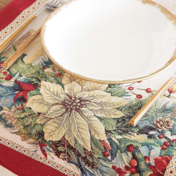 Camino de Mesa Flor de Pascua 40x135 cm – Flor de Navidad