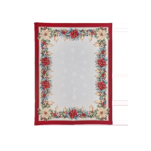 Mantel Flor de Pascua en Jacquard – Flor de Navidad