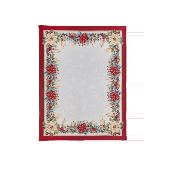 Mantel Flor de Pascua en Jacquard – Flor de Navidad