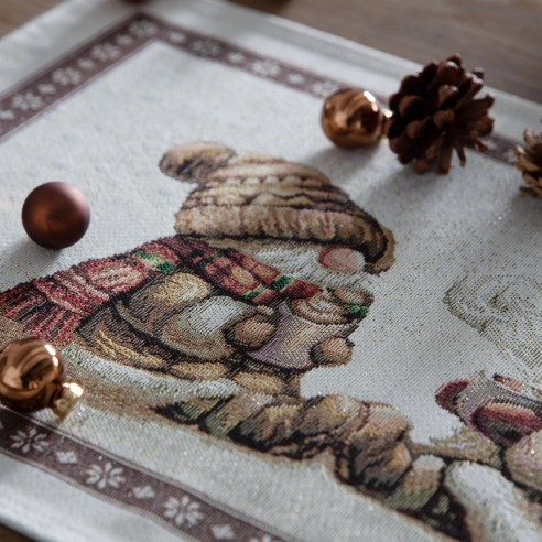 Set Individual Gnomo de Navidad 30x45 cm Jacquard – Duende Navideño