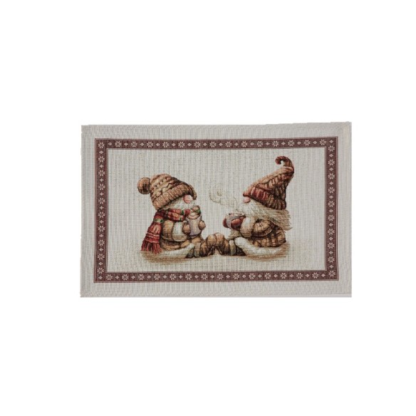 Set Individual Gnomo de Navidad 30x45 cm Jacquard – Duende Navideño