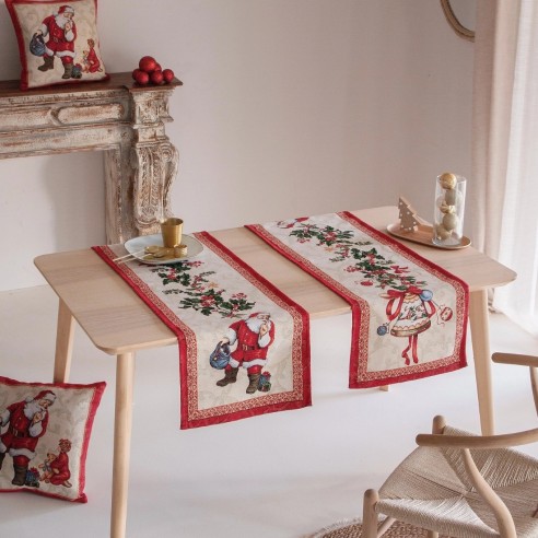 Camino de Mesa Santa Clauds 40x135 cm – Diseño Navideño Papá Noel