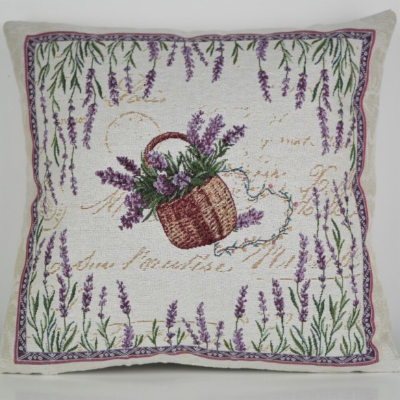 Jacquard cushion with lavender flowers 45x45 LAVANDER