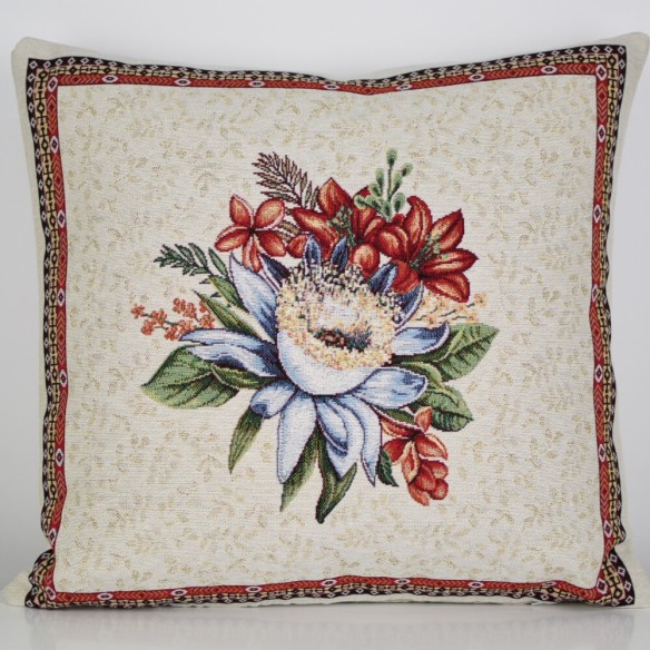 Jacquard cushion with flower 45x45 LOTUS