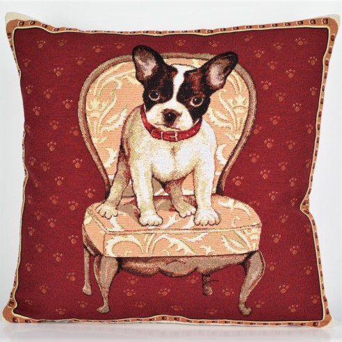 Jacquard cushion French bulldog 45x45 ROCKY