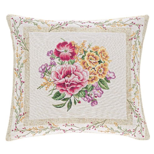 Cojin jacquard flores 45x45 XANA
