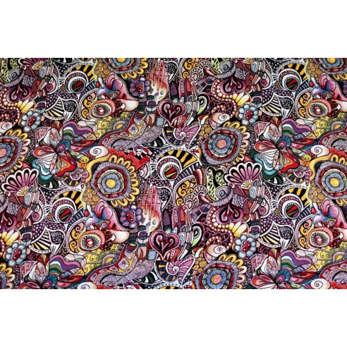 Jacquard fabric Kandinsky style. Width 140