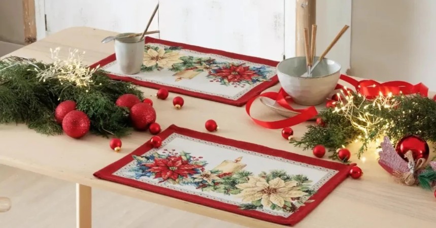 Buy jacquard Christmas placemats