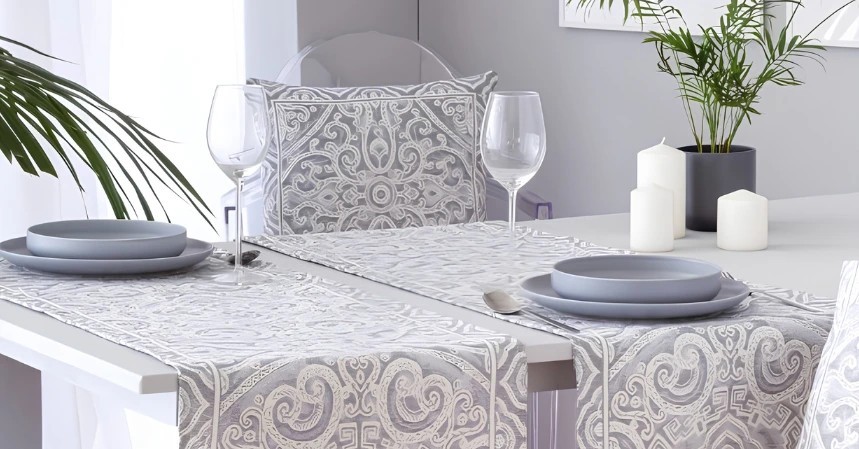 Comprar caminos de mesa para comedor | Tejido jacquard